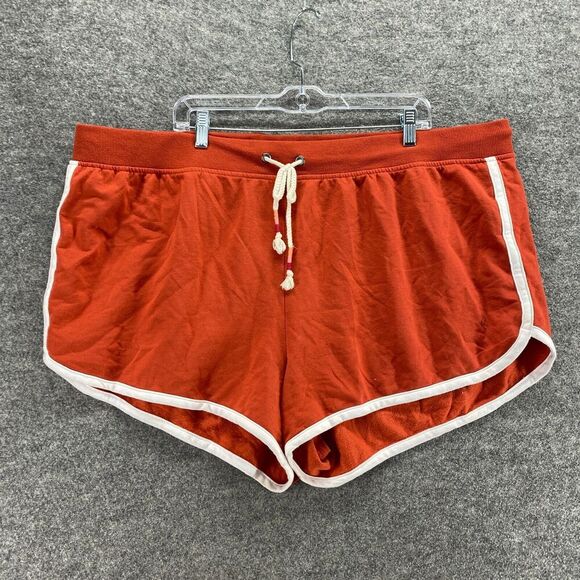 Secret Treasure Shorts Women 3X Plus Red High Rise Hot Pants Drawstring Rayon - Picture 1 of 10